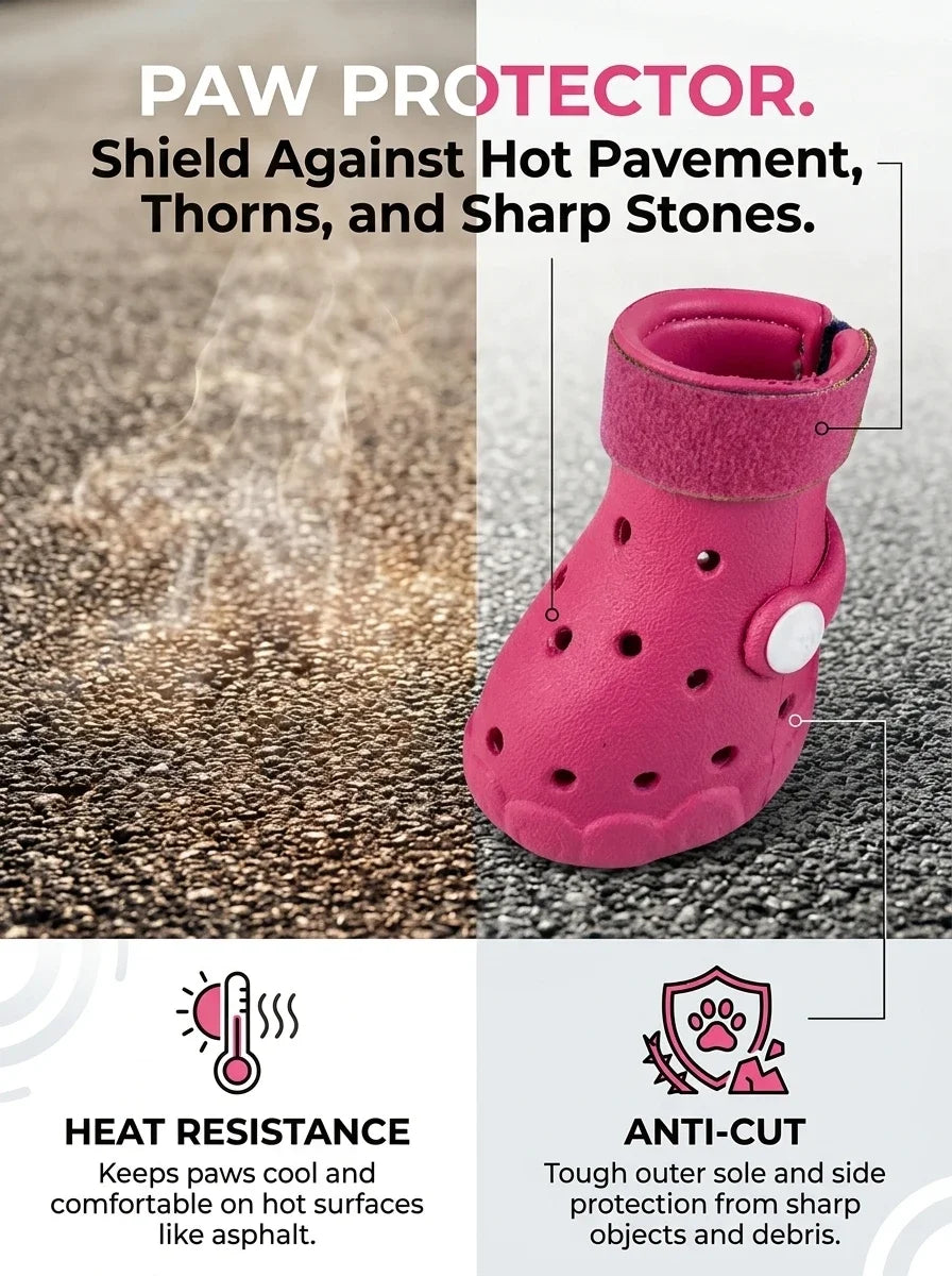 Breathable Dog Sandals for Summer | Soft Sole Outdoor Clogs