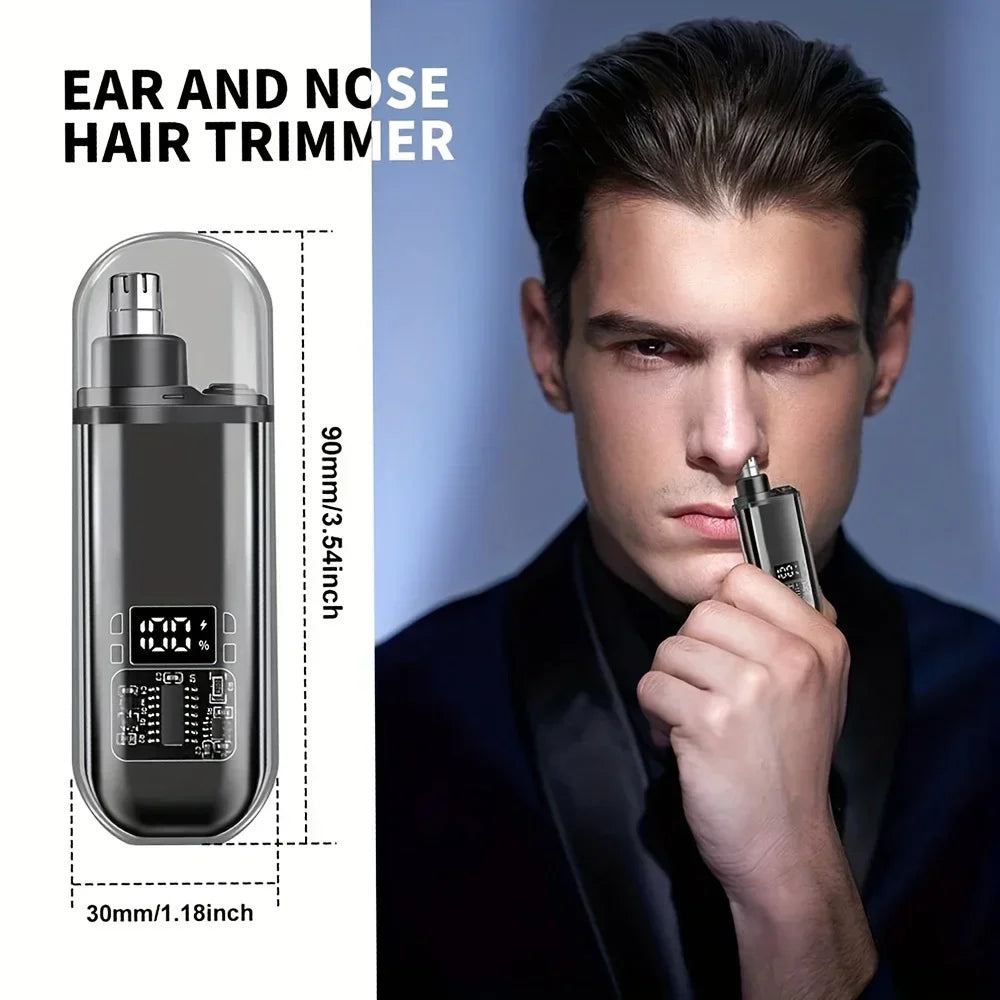USB Rechargeable Nose & Ear Hair Trimmer | Precision Grooming Tool