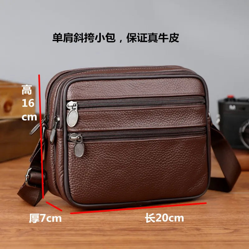 Men's Casual Sling Messenger Bag | Genuine Leather Crossbody