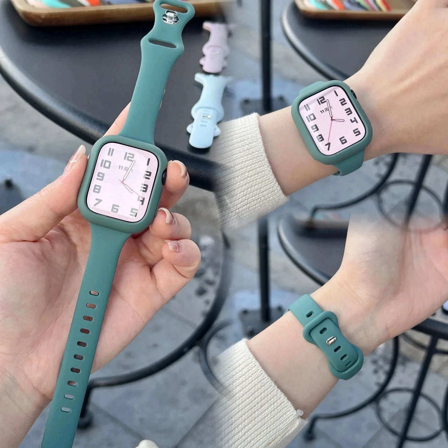Premium Silicone Strap & Case for Sport Watches | Universal Fit