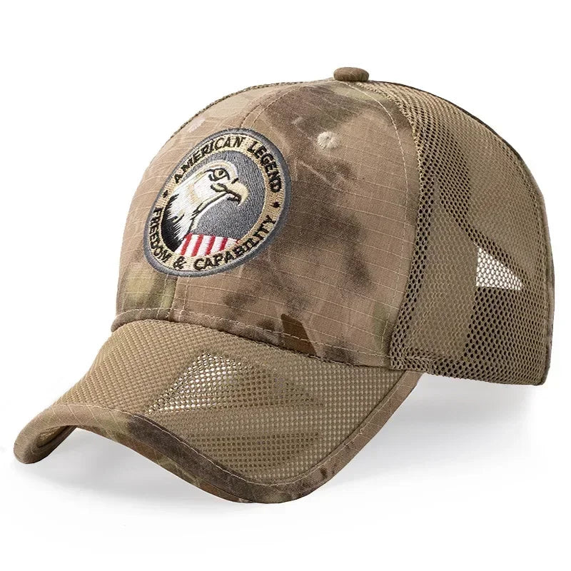 Plus Size Mesh Baseball Cap | Stylish Camo Snapback Sun Hat