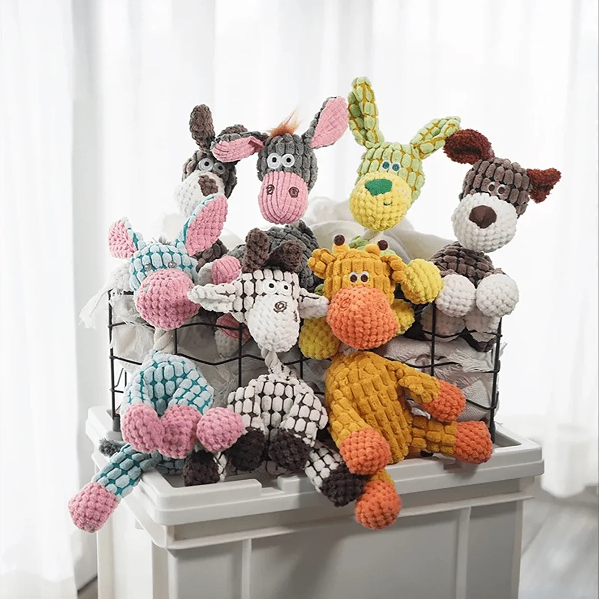Cute Donkey Plush Toy for Dogs | Interactive Squeaky Pet Delight