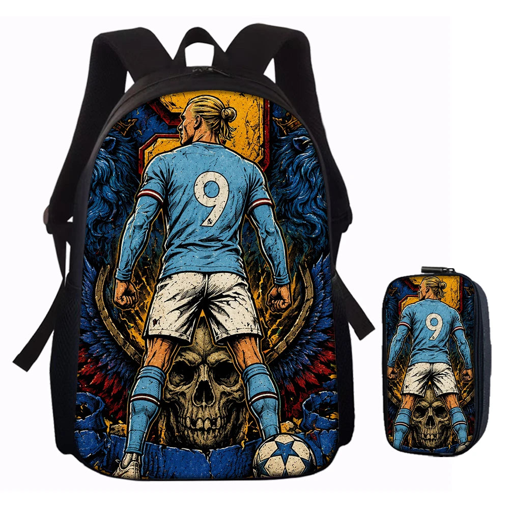 Large-Capacity Soccer Star Pattern Backpack Set | Perfect for Daily Use