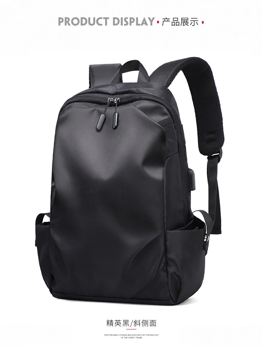 Cute Waterproof Men's Business Laptop Backpack with Cat Print