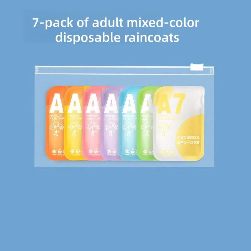 Portable Disposable Raincoat | Waterproof Travel Gear in 7 Colors