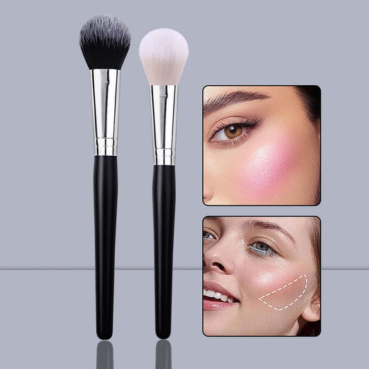 High-Quality Multifunctional Makeup Brush | Soft Wool Fiber Blush Loose Powder Contour Brush Wooden Handle 2026