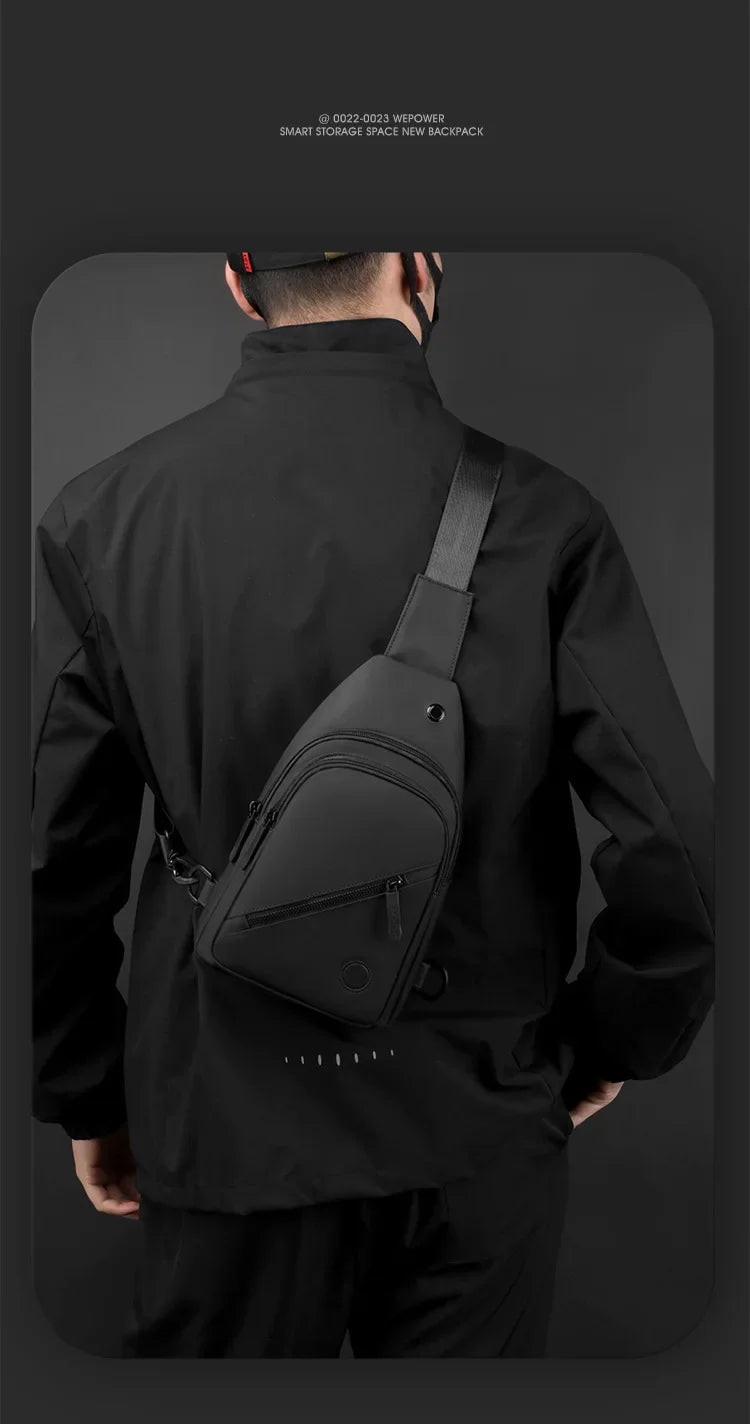 Lightweight Men's Chest Bag | Versatile Nylon Crossbody Sling