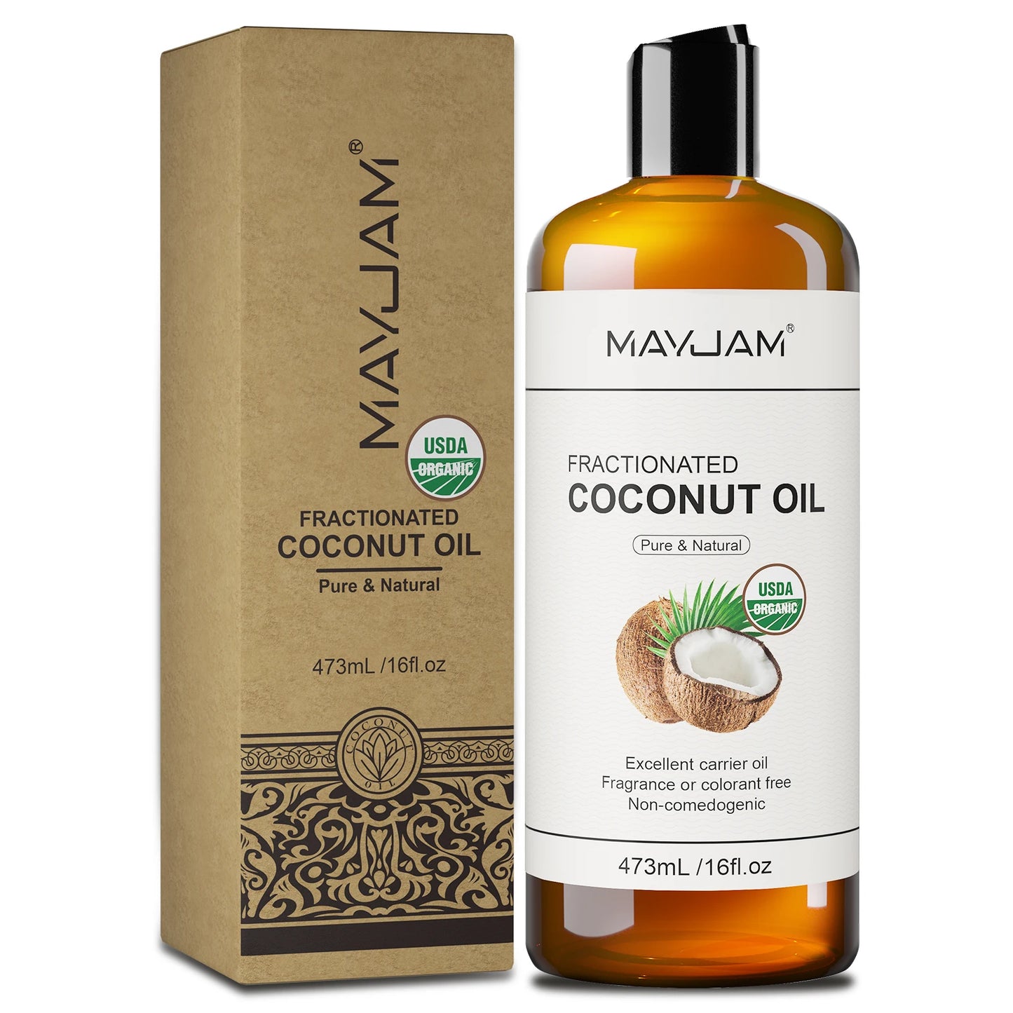 Organic Castor Oil | Pure Cold Pressed Natural Carrier Oil for Skin & Hair