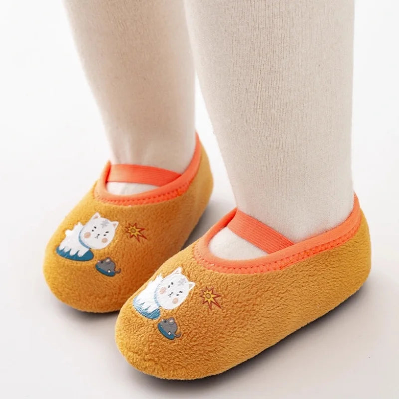 Newborn Anti-Slip Cartoon Shoes | Warm Winter Indoor Slippers