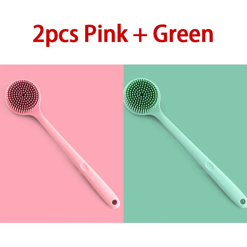 Silicone Shower Brush | Exfoliating Back Bath Brush for Smooth Skin