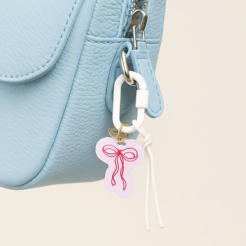 Retro Acrylic Charms Keyring | Cute Woven Pendant for Bags