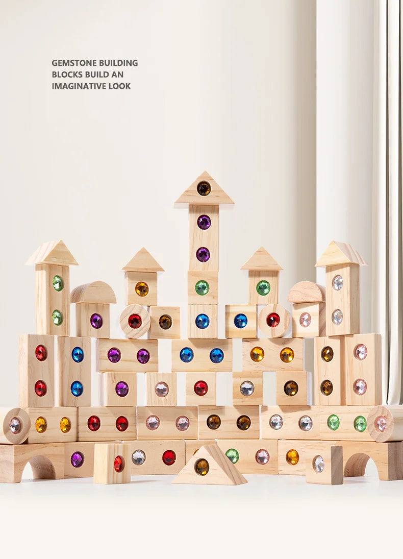Colorful Kids Wooden Stacking Blocks | Educational Creative Toy
