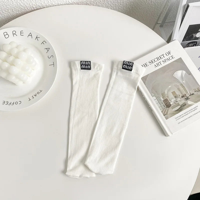 Trendy Striped Mid Tube Socks | Stylish Breathable Casual Wear