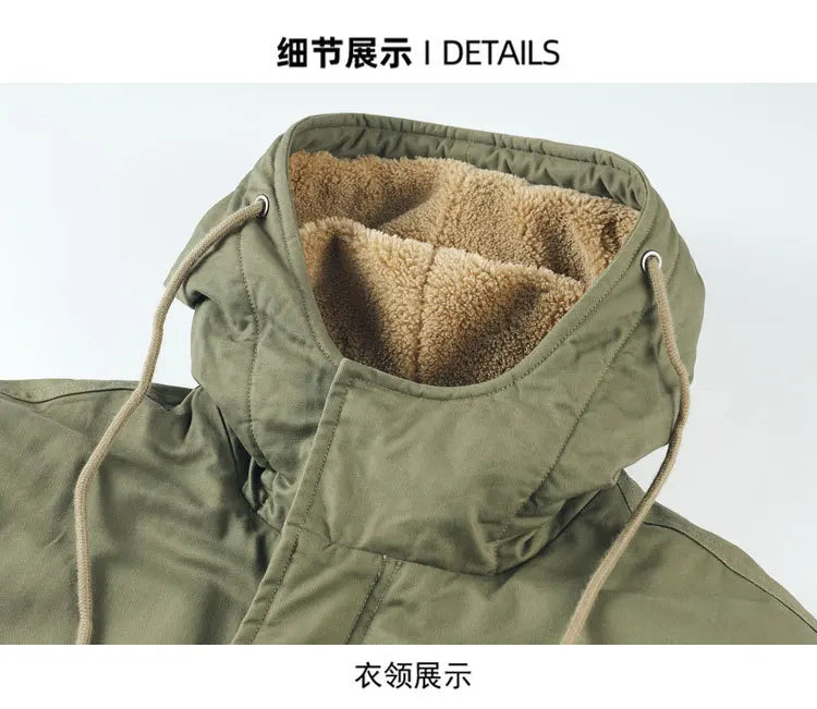 Men's Retro M51 Mid-Length Windbreaker Parka with Hood | Fall/Winter