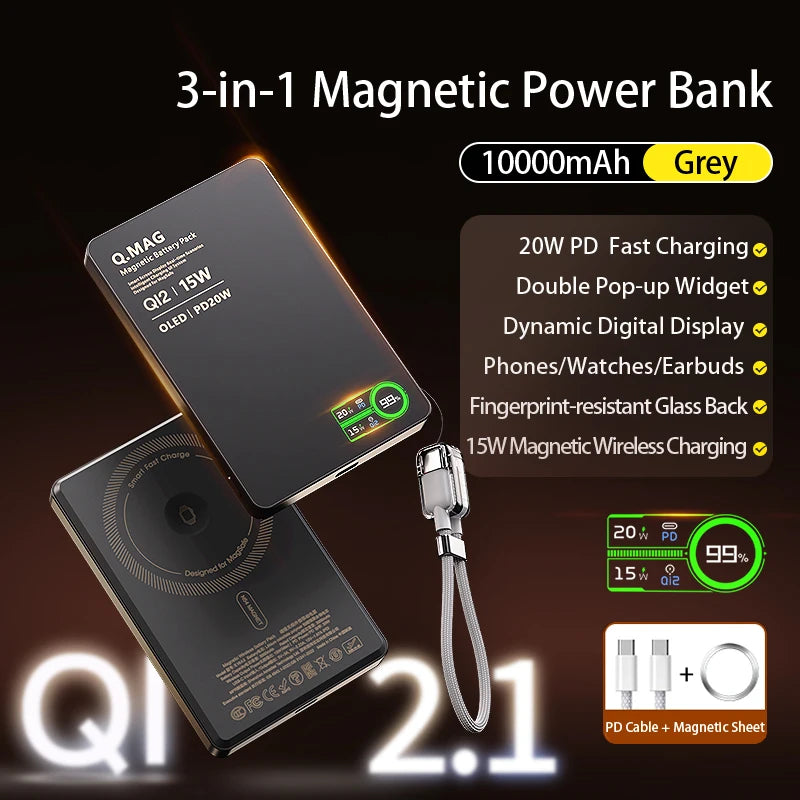 Magnetic Wireless Powerbank | Fast Charging for All Devices