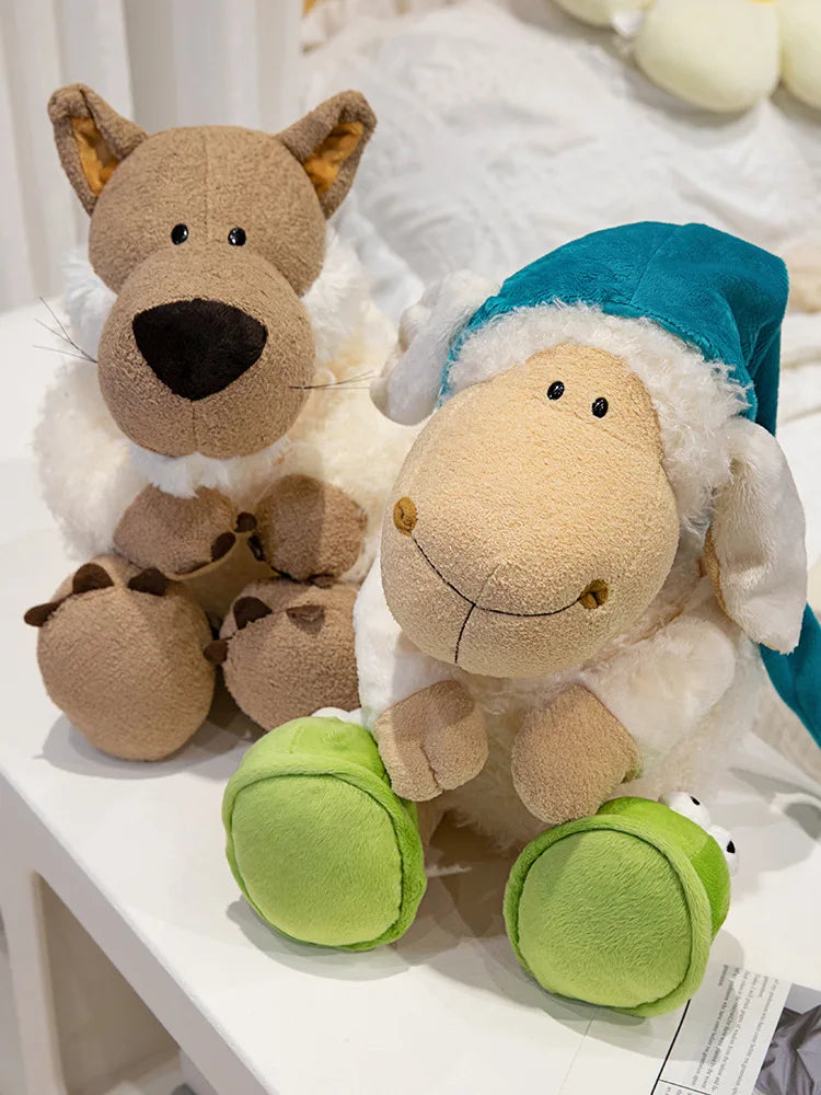 Cute Sheep Plush Toy | Soft Sleepy Sheep Plushie Gift