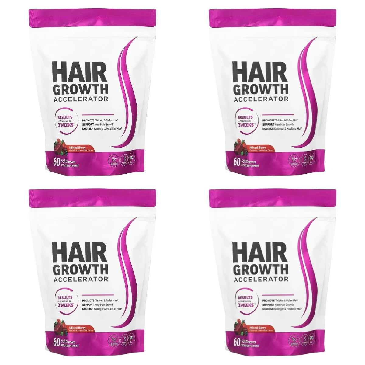 Berry Flavor Hair Vitamins Gummies | Promote Healthy Hair Growth
