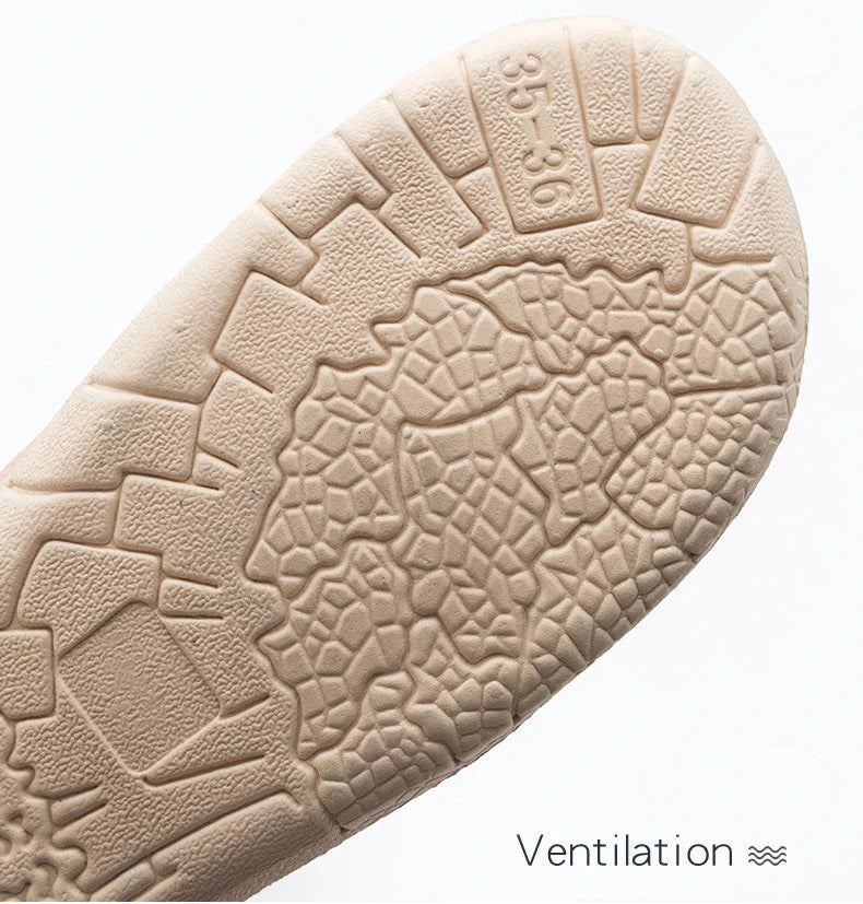 Cozy Indoor Embroidered Linen Slippers for Couples