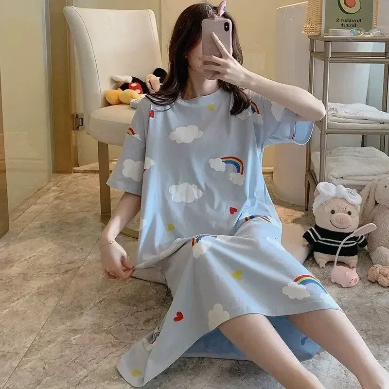 Cute Women's Short Sleeve Nightgown | Plus Size Sleepwear