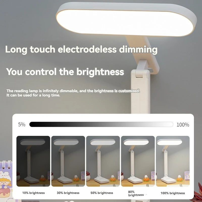 Lámpara de escritorio LED multifuncional | Luz plegable recargable para estudio
