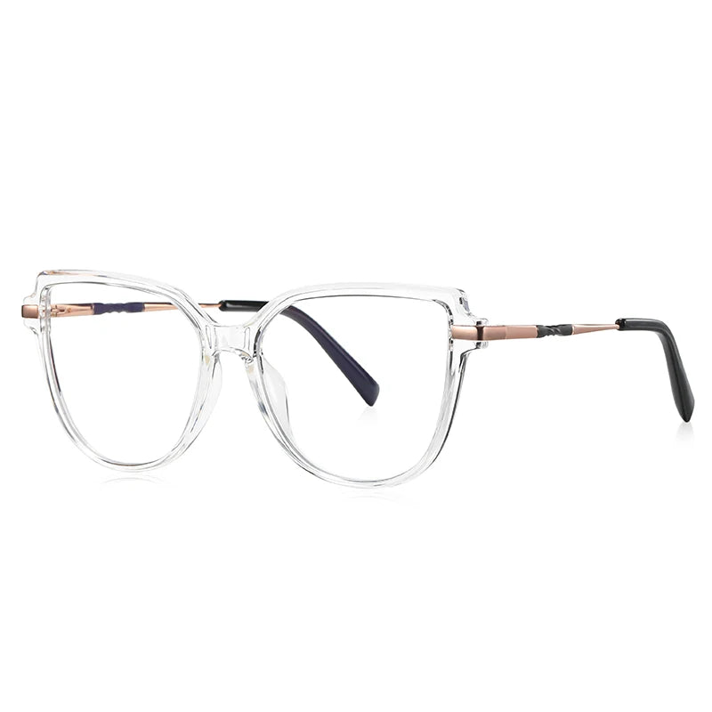 VICKY Stylish Large Frame Simple Geometric Design Anti-blue Light Reading Glasses Customized Prescription Available PFD2210