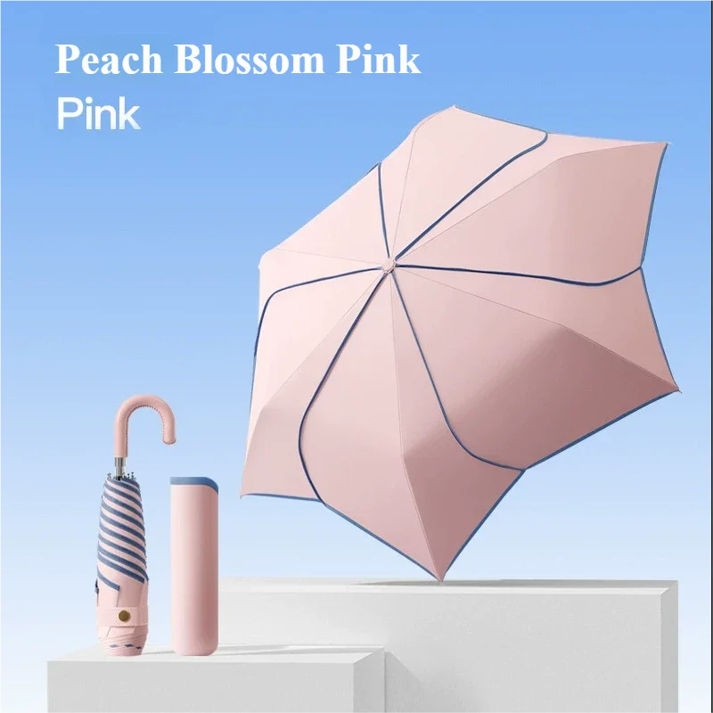 Korean-Style Manual Petal Umbrella | Wind-Resistant & UV Protection