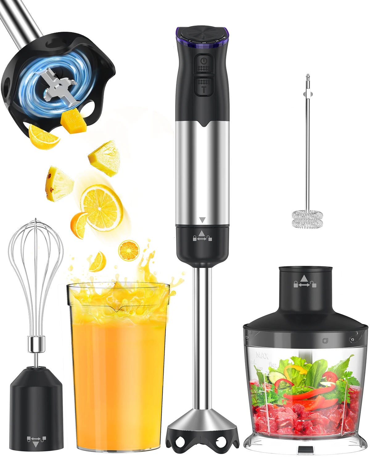1000W Immersion Handheld Blender | Perfect for Smoothies & Soups