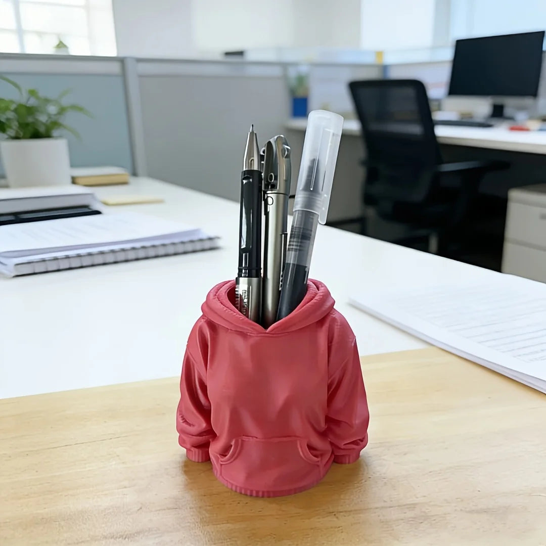 Creative Hooded Sweatshirt Pen Holder | Stylish Storage Solution