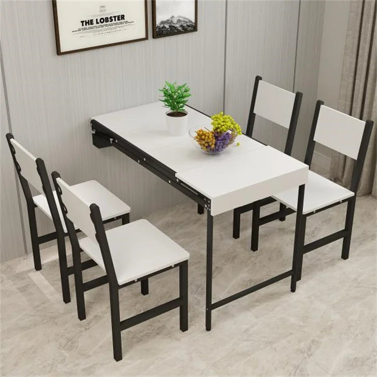 Space Saving Convertible Wall Mounted Dining Table for 4