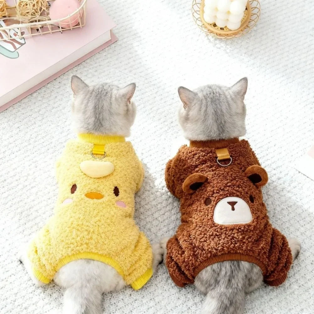 Mono de felpa acogedor para perros | Ropa abrigadora de invierno para mascotas de forro polar