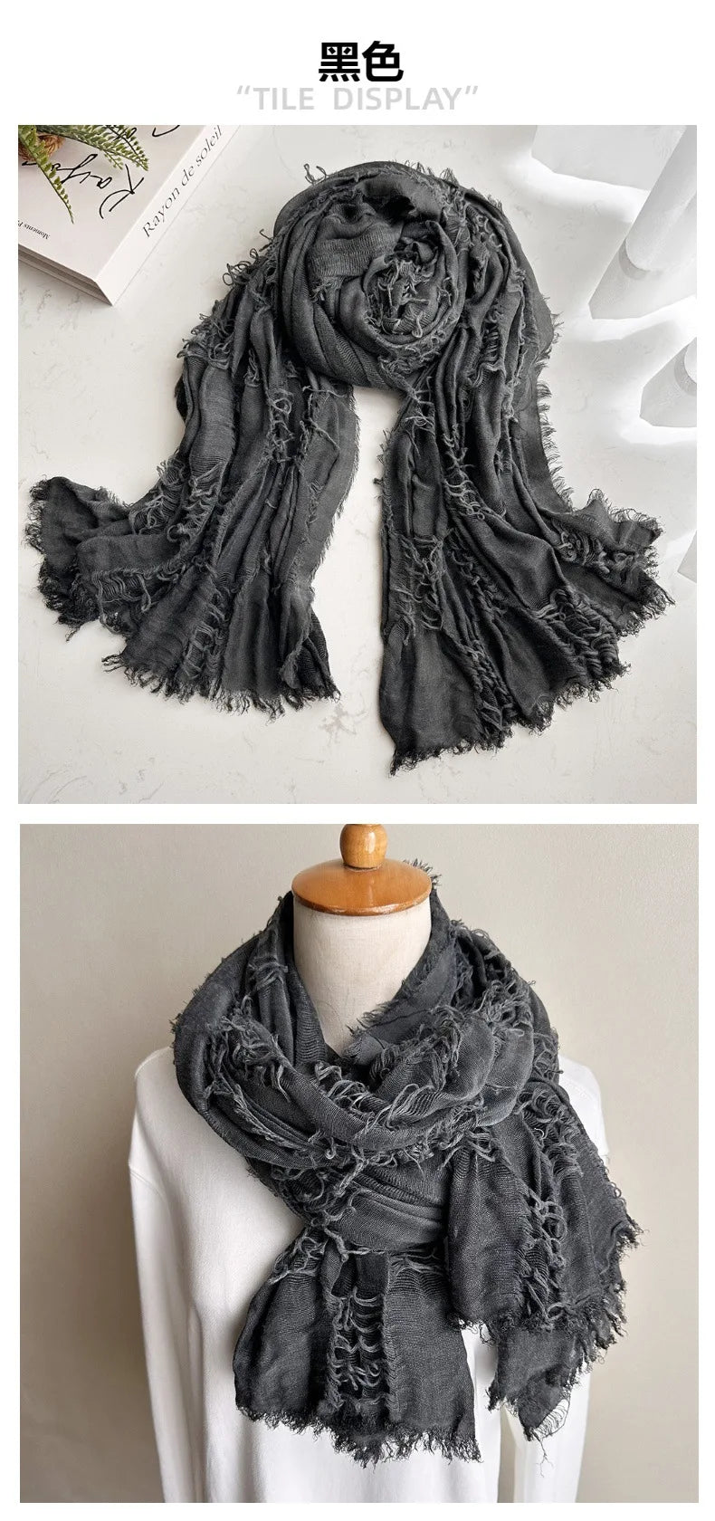 Unisex Steampunk Hip Hop Cotton Linen Scarf | Versatile Fashion Shawl
