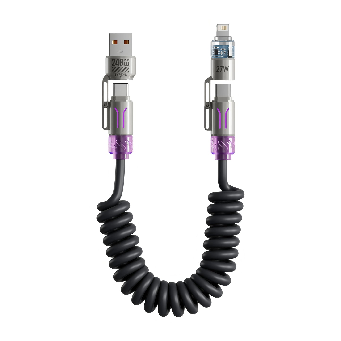 240W 4 in 1 USB Charger Cable | Fast and Versatile Charging