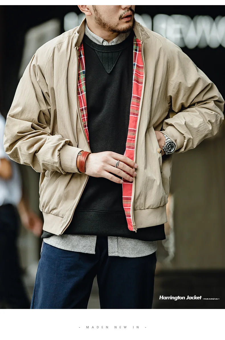 Men's Vintage Khaki Jacket | Retro Casual Outerwear for All Seasons
