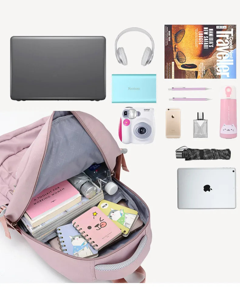 Stylish Pink School Backpack for Girls | Fashion Meets Functionality