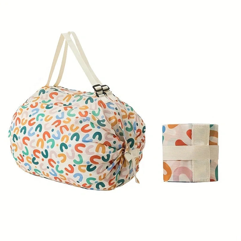 Portable Foldable Tote Bag | Reusable Shopping Shoulder Bag