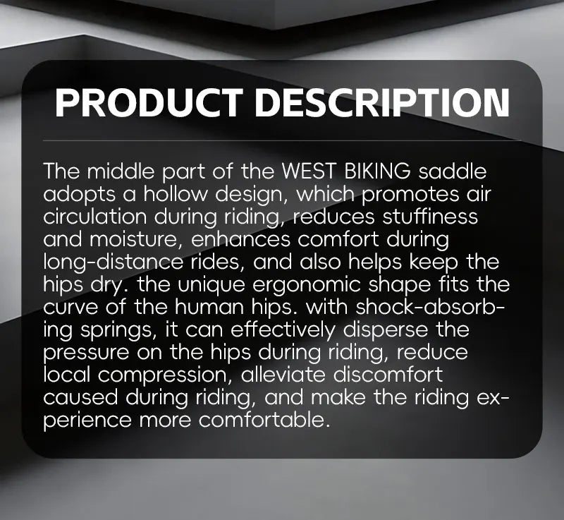 High-Elastic Shock-Absorbing Bicycle Saddle | Comfortable Bike Seat