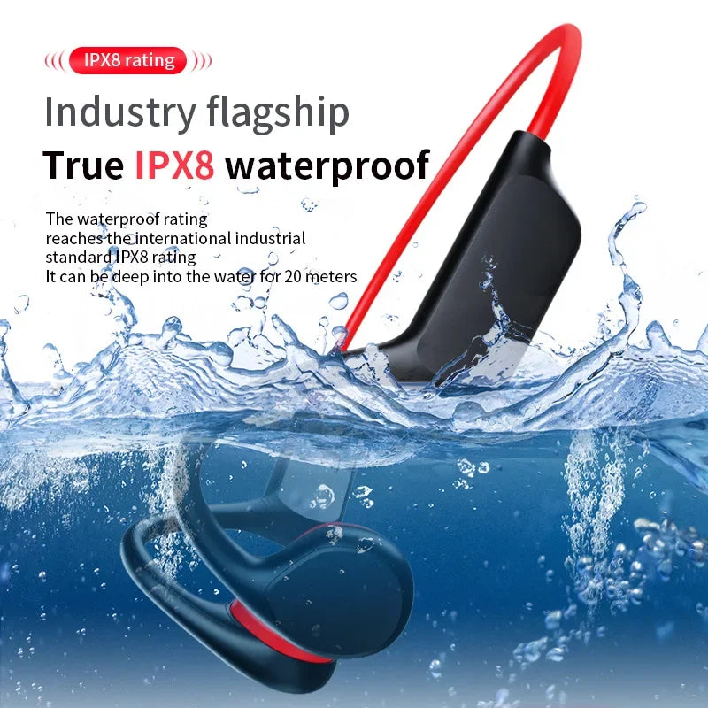Bluetooth Bone Conduction Earphones | Waterproof MP3 Headphones