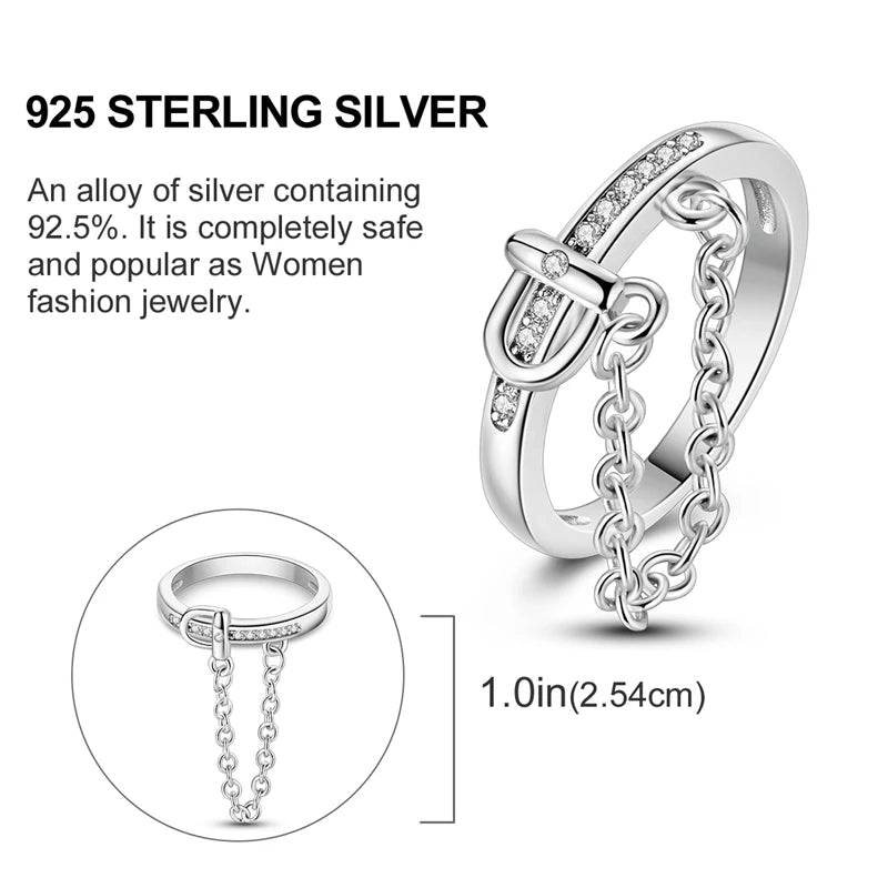 High-Quality 925 Sterling Silver Infinite Love Ring for Women