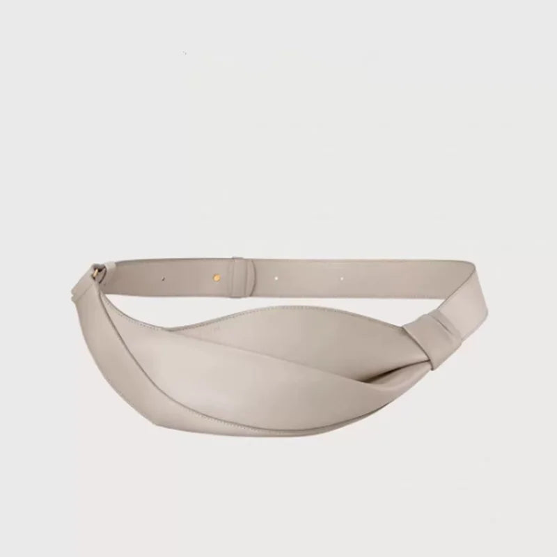 Fashionable Horn Bag | Large Capacity Cowhide Crossbody Bag