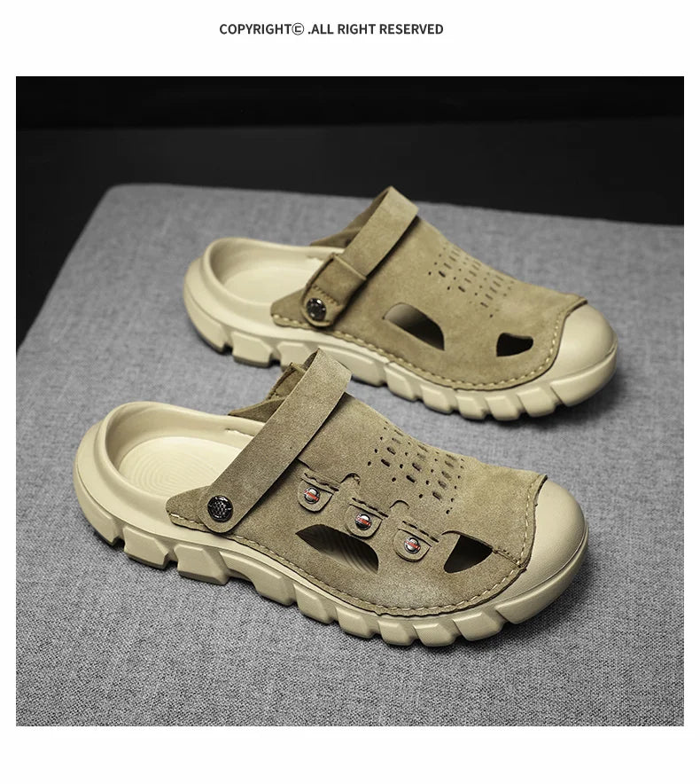 Men’s Two-Way Wearing Hollow Out Sandals | Breathable Summer Footwear