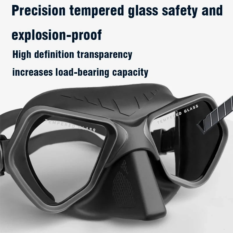 Professional Low Volume Diving Mask | Anti-Fog Silicone Snorkel Gear