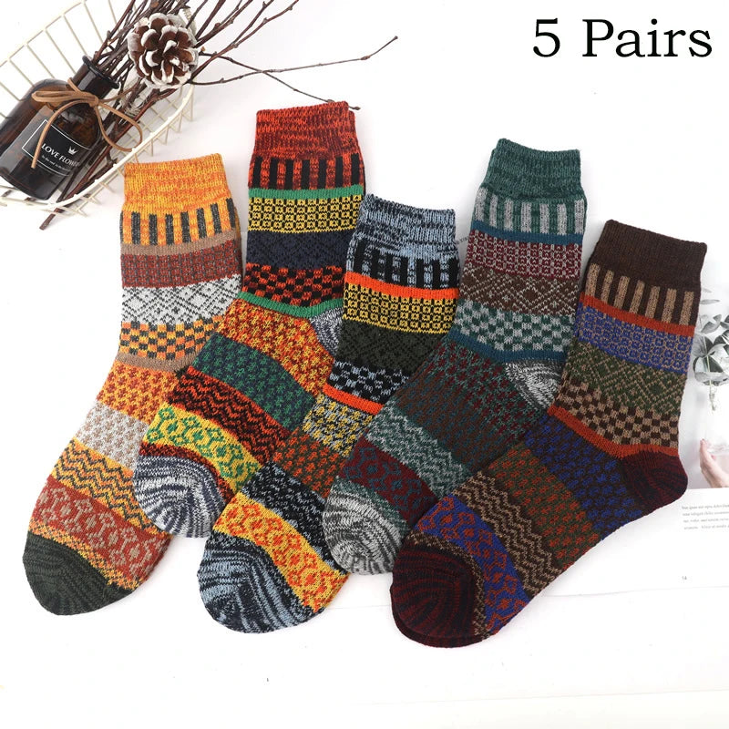 Colorful Wool Socks for Men | Warm & Comfortable Winter Footwear