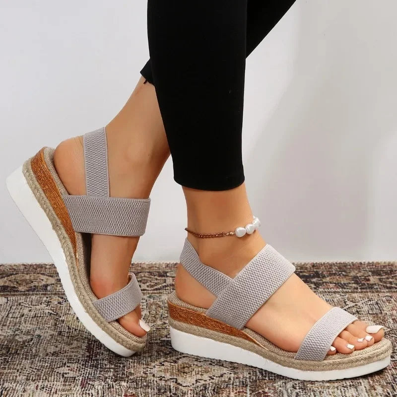 Stylish Women's Wedge Heeled Platform Sandals for Summer Comfort