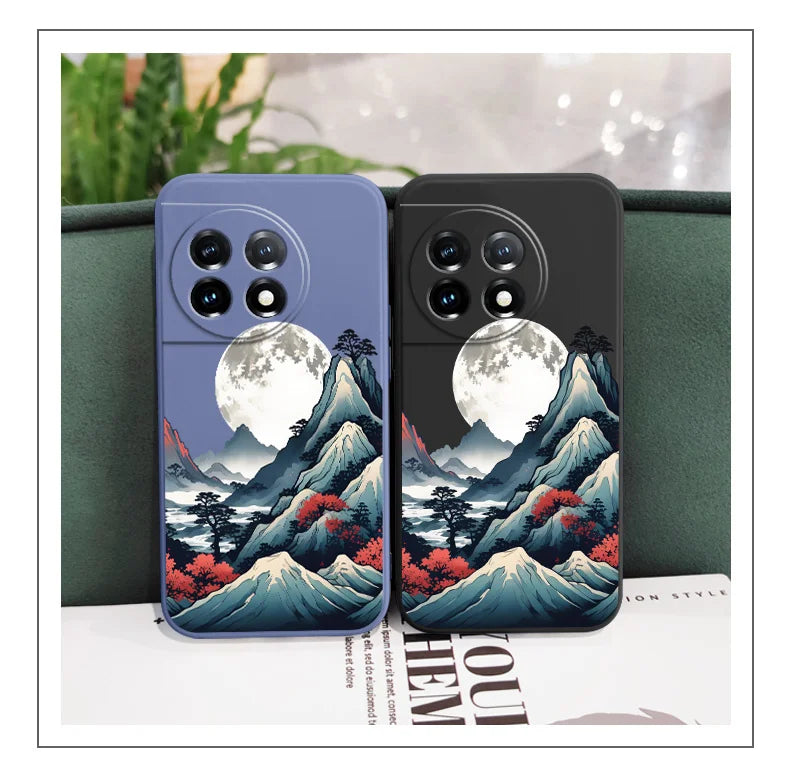 Smoke Mountain Phone Case For Oneplus 13 13R 12 12R 11 11R 10 10R 10T 9R 9RT 9 8T 8 7 7T Pro 5G Liquid Silicone Cover