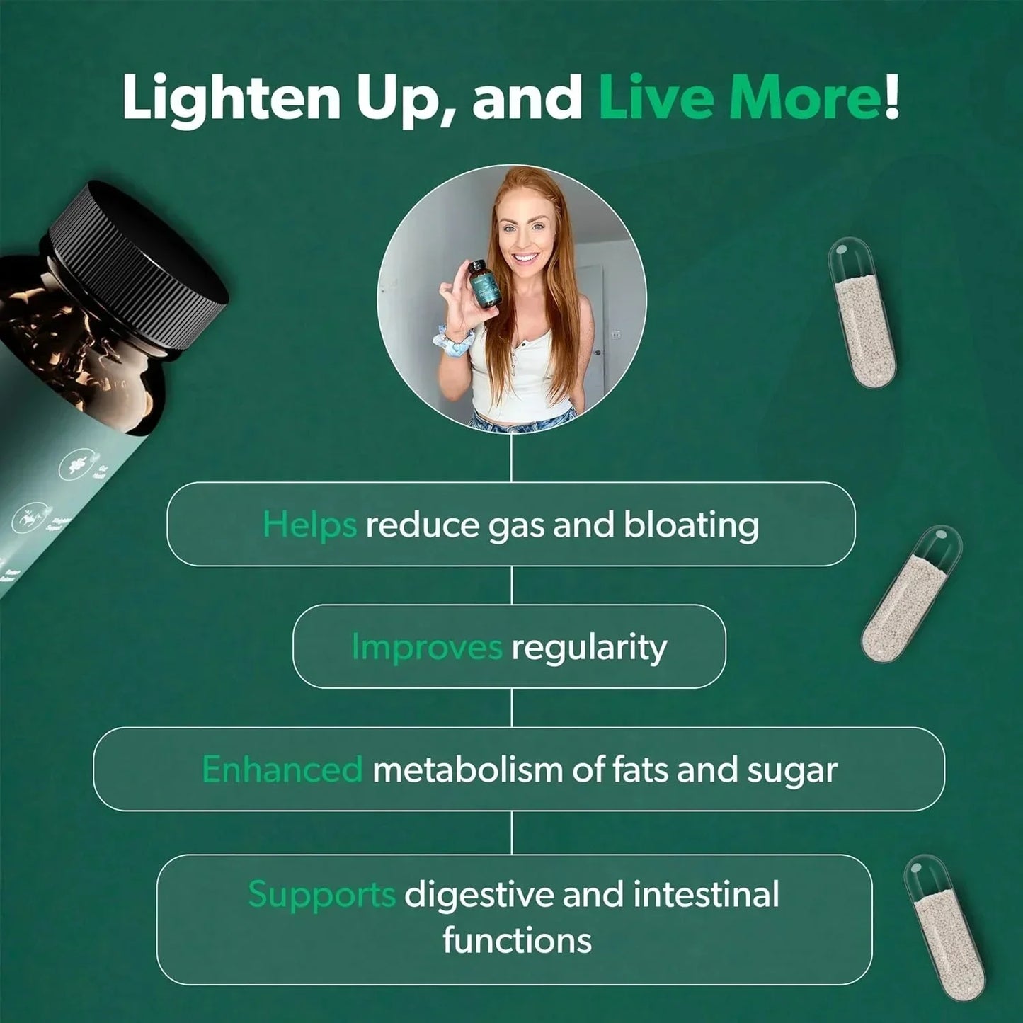 Probiotic, Prebiotic & Postbiotic Supplement for Digestive Health