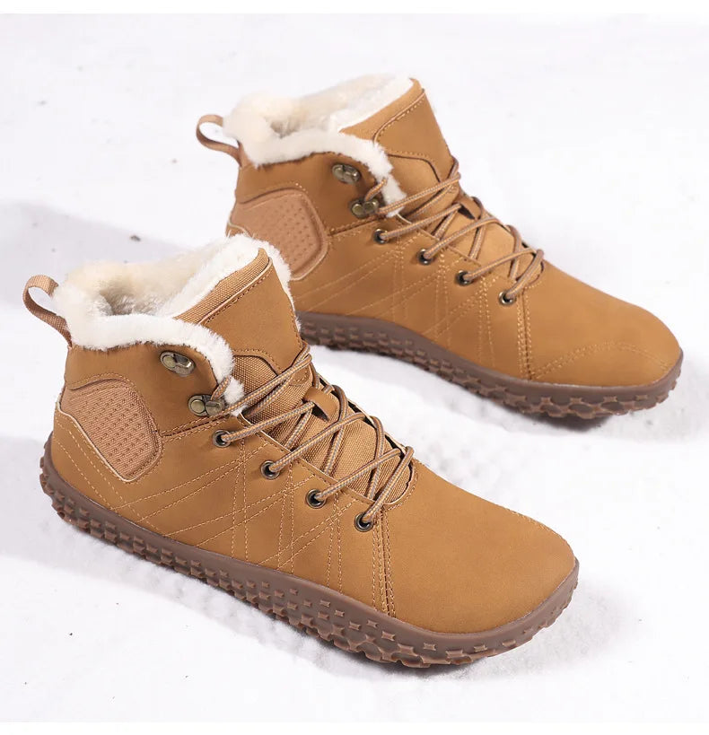 Winter Snow Boots for Men Women Warm Fur Lined Ankle Trekking Shoes Anti Slip Outdoor Boots