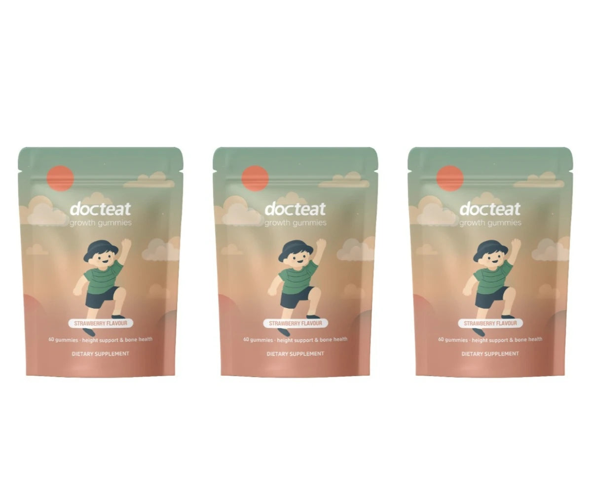 Kids Growth Gummies with Calcium, Vitamin D & K | Strawberry Flavor