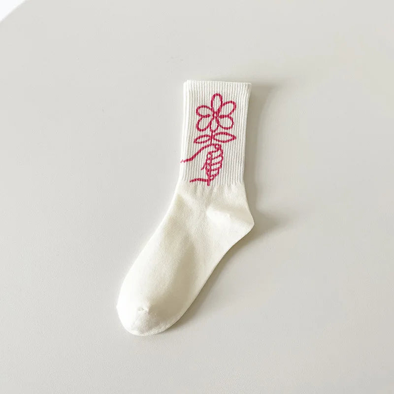 Funny Striped Cotton Thermal Socks for Women | Cozy Home Wear