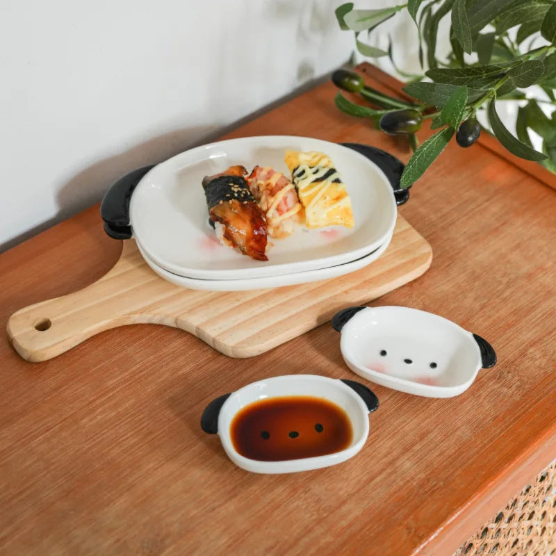Cute Puppy Shaped Sushi Plate Set | Fun Dining Experience