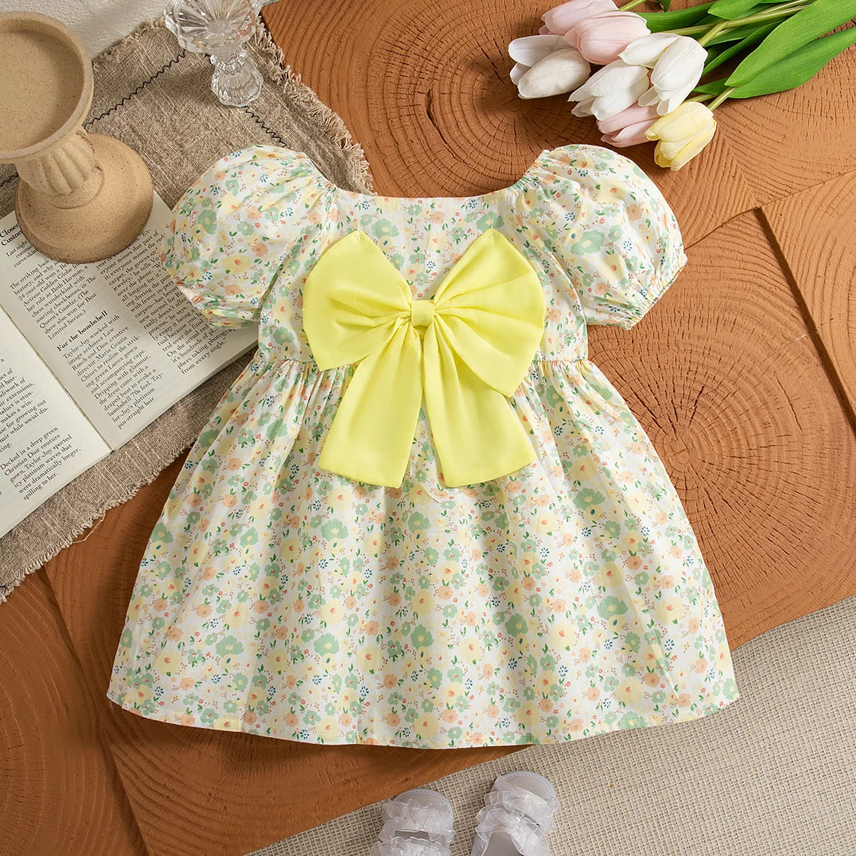 Adorable Summer Dresses for Girls | Cute Floral Bow Decoration